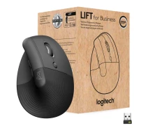 Придбати - мишку для ноутбука  Мишка Logitech Lift Vertical Ergonomic Wireless/Bluetooth for Business Graphite (m72980)