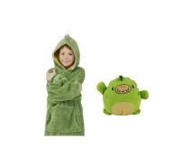 Придбати - дитяче худі  Дитяча толстовка плед кофта худі з кишенею капюшоном рукавами для дітей 3 в 1 зріст до 140 см (478497-Prob) Динозаврик