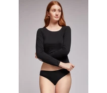 Придбати - жіночу кофту  Чорна бавовняна кофта з рукавами Gisela 0129 black 48(XL) Чорний Gisela 0129 black