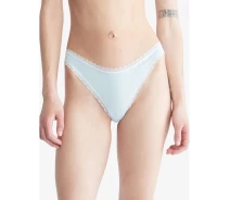 Придбати - жіночі трусики  Гладкі трусики Calvin Klein тонг з мереживом 1159821002 (Блакитний L) (art346680)