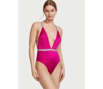Придбати - злитий купальник  Купальник Victoria's Secret зі стразами 1159819908 (Рожевий XL) (art231933)
