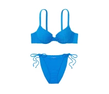 Придбати - роздільний купальник (бікіні)  Роздільний купальник Victoria's Secret топ-бюст Push-Up та плавки чики 1159821746 (Синій 34A/S) (art585172)