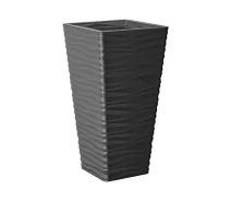 Придбати - горшок для цветов   Горщик для квітів Sahara slim kwadro-40 антрацит Form-Plastic