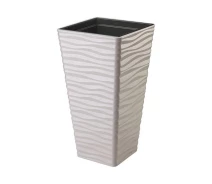 Придбати - горшок для цветов   Горщик для квітів Sahara slim kwadro-40 сірий Form-Plastic