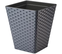 Придбати - горшок для цветов   Горщик для квітів Rattana kwadro-30 антрацит Form-Plastic