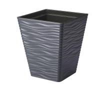 Придбати - горшок для цветов   Горщик для квітів Sahara kwadro-30 антрацит Form-Plastic