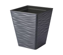 Придбати - горшок для цветов   Горщик для квітів Sahara kwadro-40 антрацит Form-Plastic