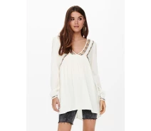 Придбати - жіночу туніку  Туніка ONLMYNTE L/S TUNIC WVN 15226378 Cloud Dancer ONLY S Білий
