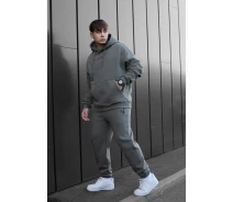 Придбати - чоловічий спортивний костюм  Теплий оливковий костюм Staff su olive oversize fleece (p107-0006-M)
