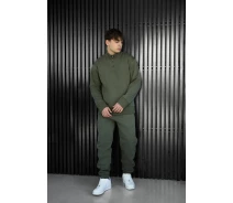 Придбати - чоловічий спортивний костюм  Теплий костюм кольору хакі Staff tap khaki fleece (p107-0008-S)