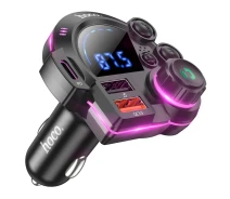 Придбати - FM трансмиттер  Автомобільний FM-трансмітер Hoco DFM01 Legend car BT FM transmitter 2хUSB/Type-C 38 Вт Black