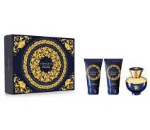 Придбати - женскую парфюмерию  Versace Dylan Blue (парфумована вода 50мл+гель для душу 50мл+лосьйон для тіла 50мл) (жіноча) парфумована вода 50+50+50 мл