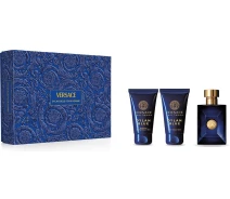 Придбати - мужскую парфюмерию  Versace Pour Homme Dylan Blue (Туалетна вода 50 мл + Гель для душу 50 мл + Бальзам після гоління 50 мл) (чоловічі) туалетна вода 50+50+50 мл