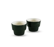 Придбати - предмет сервировки  GIPFEL Набір MAJOLICA з 2 підставок для яєць 5х4, 5см. Колір: темно-зелений. Матеріал: жароміцна кераміка GIPFEL