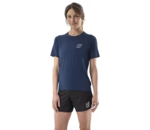 Придбати - жіночу футболку  Жіноча футболка Compressport Podium SS Tshirt Blues S (ATSW5555055S)