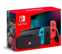 Придбати - ігрову консоль  Ігрова консоль Neon Blue-Red (Upgraded version) + Чохол Deluxe Travel Case (Black) + Захисне скло