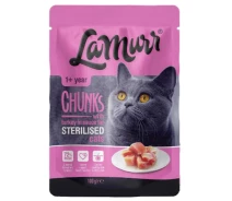 Придбати - корм для кота  Вологий корм для стерилізованих котів La Murr Chunks Turkey з індичкою в соусі 100 г