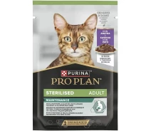 Придбати - корм для кота  Вологий корм для кішок після стерилізації Purina Pro Plan Sterilised у соусі з качкою 85 г (83954)