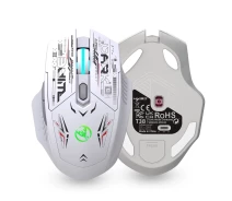 Придбати - мишку для ноутбука  Миша бездротова, безшумна HYSJ Т38 з акумулятором та підсвічуванням 2,4G+Bluetooth White Миша бездротова, безшумна HYSJ Т38 з акумулятором та підсвічуванням 2,4G+Bluetooth White