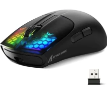 Придбати - мишку для ноутбука  Геймерська акумуляторна бездротова (Bluetooth + 2,4G) миша Attack Shark X5, PixArt PAW3212, 4000DPI, Black (X5-3212B)