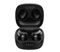 Придбати - навушники  Бездротові Bluetooth 5.3 навушники з мікрофоном HATOR HTA411B TWS Truedots Hyреrpunk HD SyncHUB Black