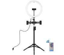 Придбати - набір блогера  Набір блогера Puluz Ring USB LED lamp PKT3068B 11.8" + tripod 1.1 м (PKT3068B)