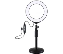 Придбати - набір блогера  Набір блогера Puluz Ring USB LED lamp PKT3047B 6.2" + table mount (PKT3047B) (402273-01)