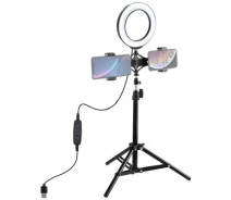 Придбати - набір блогера  Набір блогера Puluz Ring USB LED lamp 6.2"+ tripod 0.7m (PKT3037) (402258-01)