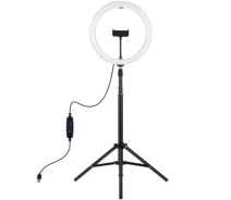 Придбати - набір блогера  Набір блогера Puluz Ring USB LED lamp PKT3061B 11.8" + tripod 1.65 м (PKT3061B) (402265-01)