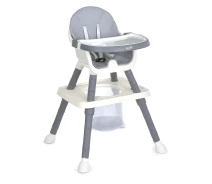Придбати - стільчик для годування  Мультифункціональний стільчик для годування + столик M 6041 Gray із лего-стільницею та кошиком для іграшок