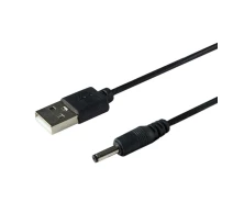 Придбати - кабель та перехідник  Кабель USB-DC 5V Hoco 1 метр 3А із захистом від зламів, чорний для роутерів та електроніки (2020000323075)