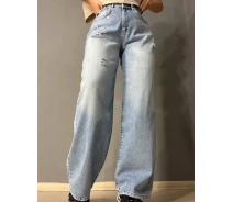 Придбати - жіночі джинси  Джинси жіночі I8 SKATER jeans широкі банани з високою посадкою світло-блакитні, світло-блакитний, 30, 30, 85 см, 120 см (52452) (51851)