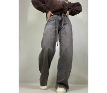 Придбати - жіночі джинси  Джинси жіночі I8 широкі Baggy банани з поясом мотузкою коричневі, коричневий, 29, 29, 80 см, 117 см (52407)