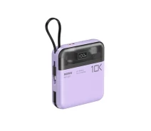 Придбати - універсальну мобільну батарею  Міні повербанк 10000мАг 22.5W Remax RPP-602 з кабелем Type-C Lightning PD+QC Фіолетовий (001995)