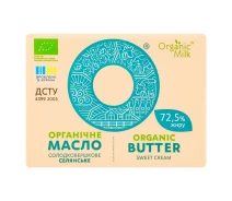 Придбати - продовольственный товар  Масло солодковершкове органічне Селянське 72.5% Organic Milk 180 г (4820178811774)