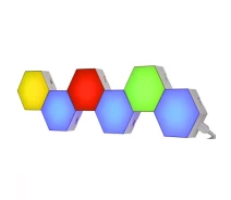 Придбати - настінний світильник  Набір настінних світильників Smart RGB 6pcs (Bluetooth APP, Remote Control, Music Rhythm)