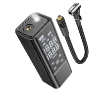Придбати - автокомпресор  Автомобільний насос Hoco ZP7 Maddy Portable Smart Air Pump (5000mAh) Black