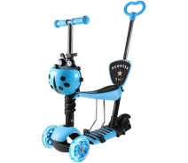 Придбати - самокат  Самокат дитячий 3-колісний Scooter 5 в 1 FYS-2864 блакитний (38351)