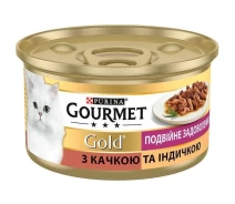 Придбати - корм для кота  Вологий корм для кішок Purina Gourmet Gold Подвійне задоволення з качкою та індичкою 85 г (80844) (6788cc653737a1614c3f3027)