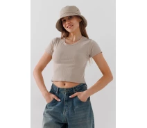 Придбати - жіночий топ  Топ однотонний жіночий 80677 L/XL Бежевий