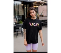 Придбати - жіночу футболку  Футболка жіноча Vivioji Vacay Чорний M/L (12942) (66e0133211955150cf77a533)