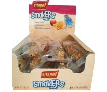 Придбати - ласощі для птаха  Колба Vitapol Smakers Box для папуг, зі смаком фруктів, упаковка 12 шт (*) (112059)