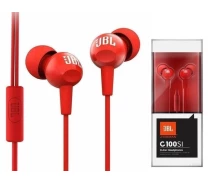 Придбати - навушники  Гарнітура провідна JBL C100SI червона - навушники з мікрофоном та динаміками 8мм (39930)