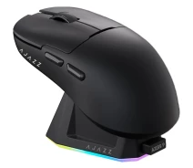 Придбати - мишку для ноутбука  Бездротова легка магнітна мишка Ajazz AJ159P PAW3395 2.4G 26000 DPI RGB Чорна