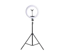 Придбати - кільцеве світло  Комплект набір кільцева світлодіодна LED лампа зі штативом тримачем для телефону 3 режими підсвічування 15 Вт (479167-Prob)