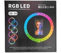 Придбати - кільцеве світло  Кільцева LED лампа 3D-36RGB USB 36см XPRO (40920-3D-36RGB_460)
