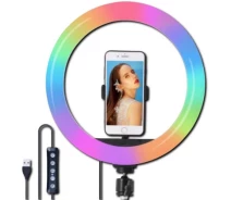 Придбати - кільцеве світло  Кільцева LED лампа 3D 30RGB USB 30 см XPRO (40922-3D-30RGB_323)