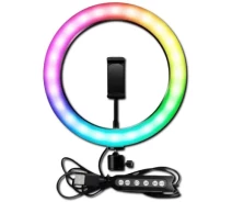Придбати - кільцеве світло  Кільцева LED лампа 3D 20RGB USB 20cm (40924-3D-20RGB_256)