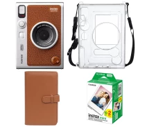 Придбати - фотоапарат  Подарунковий набір камера Fujifilm Instax Mini EVO, Фотопапір 20 шт, Прозорий чохол, Фотоальбом 108 фото Коричневий (NAB_MINI_EVO_02_BROWN)