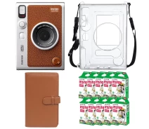 Придбати - фотоапарат  Подарунковий набір камера Fujifilm Instax Mini EVO, Фотопапір 100 шт, Прозорий чохол, Фотоальбом 108 фото Коричневий (NAB_MINI_EVO_04_BROWN)